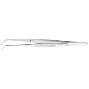 Facom 40° Angled Tweezers Thin Grooved Tip 150mm