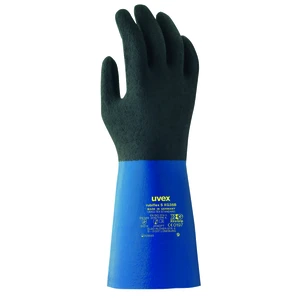 Uvex Gloves Cotton RUBIFLEX XG35B 8 Black/Blue