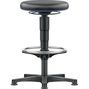 Swivel stool Floor glides and foot ring Integral foam Integral foam black