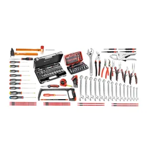 Facom Industrial Maintenance Tool Set in 5-Compartment Metal Box 126-Piece