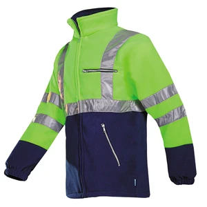 Sioen High visibility fleece jacket Kingley 497Z Fluorescent yellow/Navy blue M