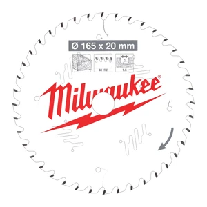 MILWAUKEE Circular saw blades 165X20X1,6X40