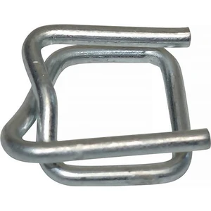 Locking clamp B.25mm STA for composite and thread-structured straps galvanized 500 pcs./box