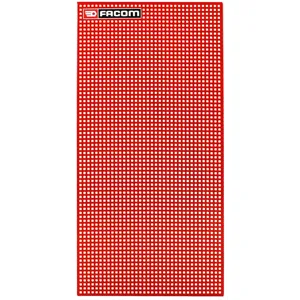 Panneau de crochets perforés Facom pour outils Rouge 444 x 888 x 10mm