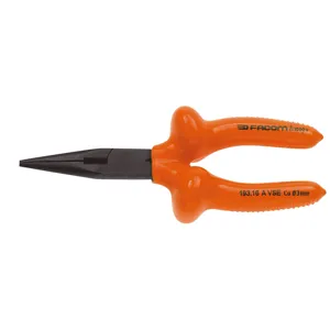 Facom Semi-Round Nose Pliers Straight Tip Matt Burnished 170mm