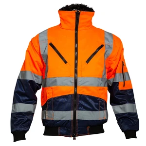 OXXA Essential High visibility pilot jacket 0964 Fluorescent orange/Navy blue M