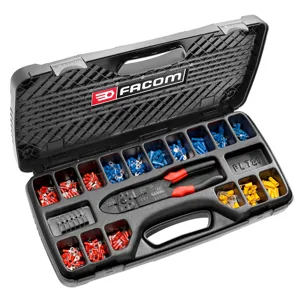 Facom General Electricity Terminal Set with 449B Pliers 20 Compartments