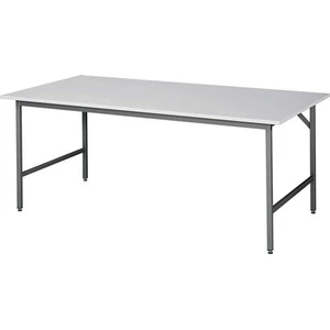 Table de travail Jerry B2000xP1000xH800-850mm Plan de travail mélamine Piétement gris RAU