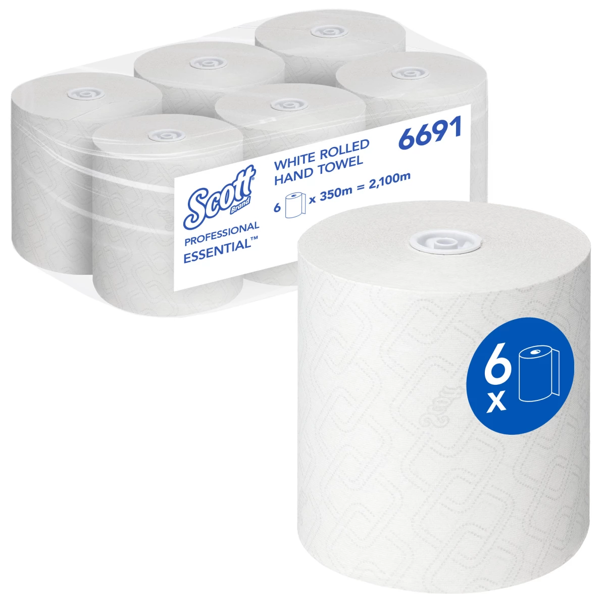 SCOTT sco essuie-mains en rouleau max 1 pli blanc