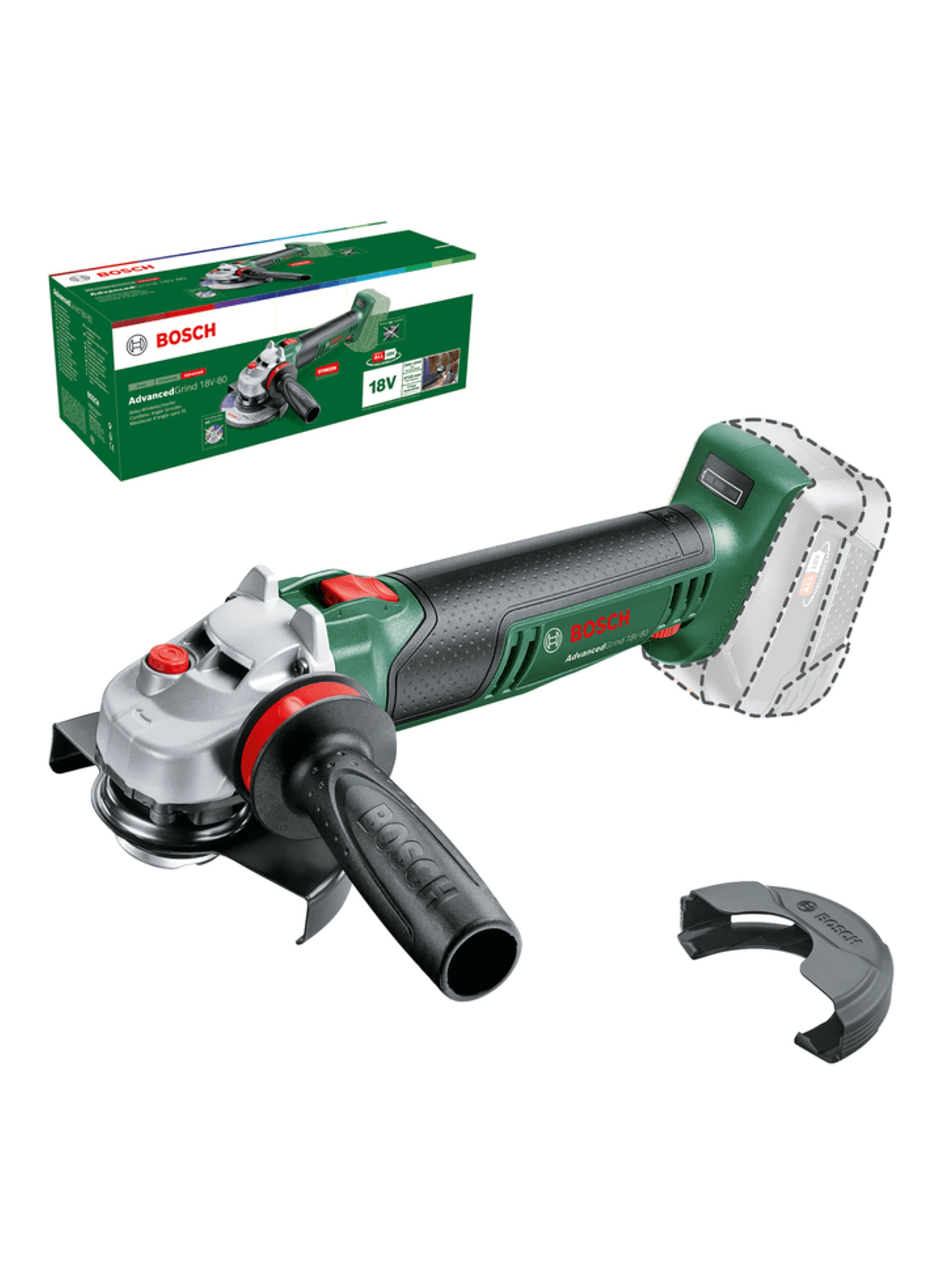 Bosch Advancedgrind Haakse slijper 18V-80