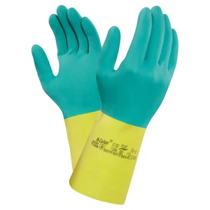 Ansell Chemical resistant gloves Bi-Colour 87-900 Size 9 Green/Yellow