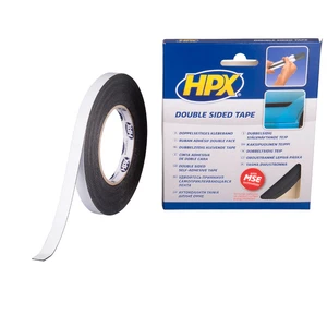 HPX Dubbel gecoate foam tape zwart 12mm x 10m