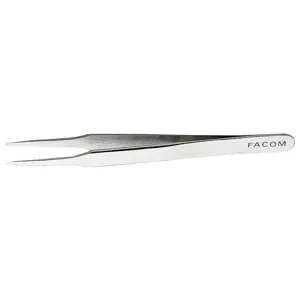 Facom High Precision Straight Tweezers Fine Round Slim Tip 120mm