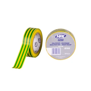 HPX Isolatietape 5200 Geel/Groen 19mm x 10m