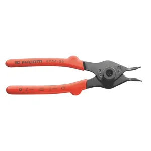 Facom Inside & Outside Circlip Pliers 20-48mm & 19-45mm Straight/Angled Tip 200mm