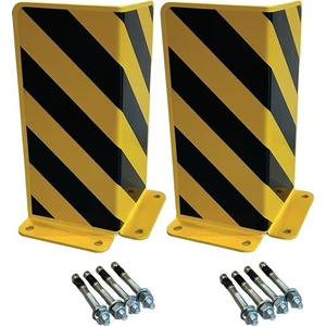 Protective corner H400xL175/175mm L-shape steel sheet black/yellow PU=2 pcs GEWA