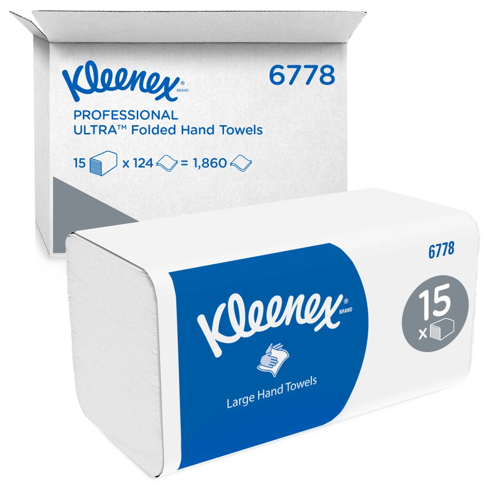 KLEENEX 15pack x124wipes folded wipe wht 320x215