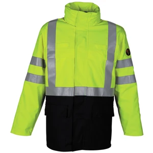 Havep Parka 40001 Fluorescerend geel/marineblauw S