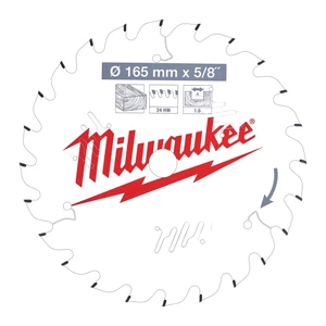 MILWAUKEE Circular saw blades 165X15.87X1.6X24ATB