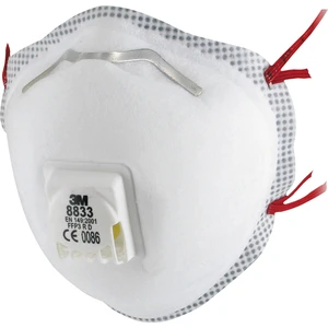 Respiratore semimaschera 3M 8833 Bianco con valvola di espirazione 10 pezzi