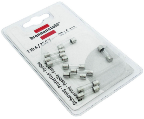 Brennenstuhl Fuse Link for Line Overvoltage Protective Strip 10A 250V 5 x 20mm 10/Blister Pack