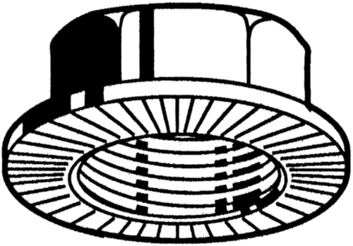 Hexagon nut with serrated flange DIN ≈6923 Stainless steel A4 80